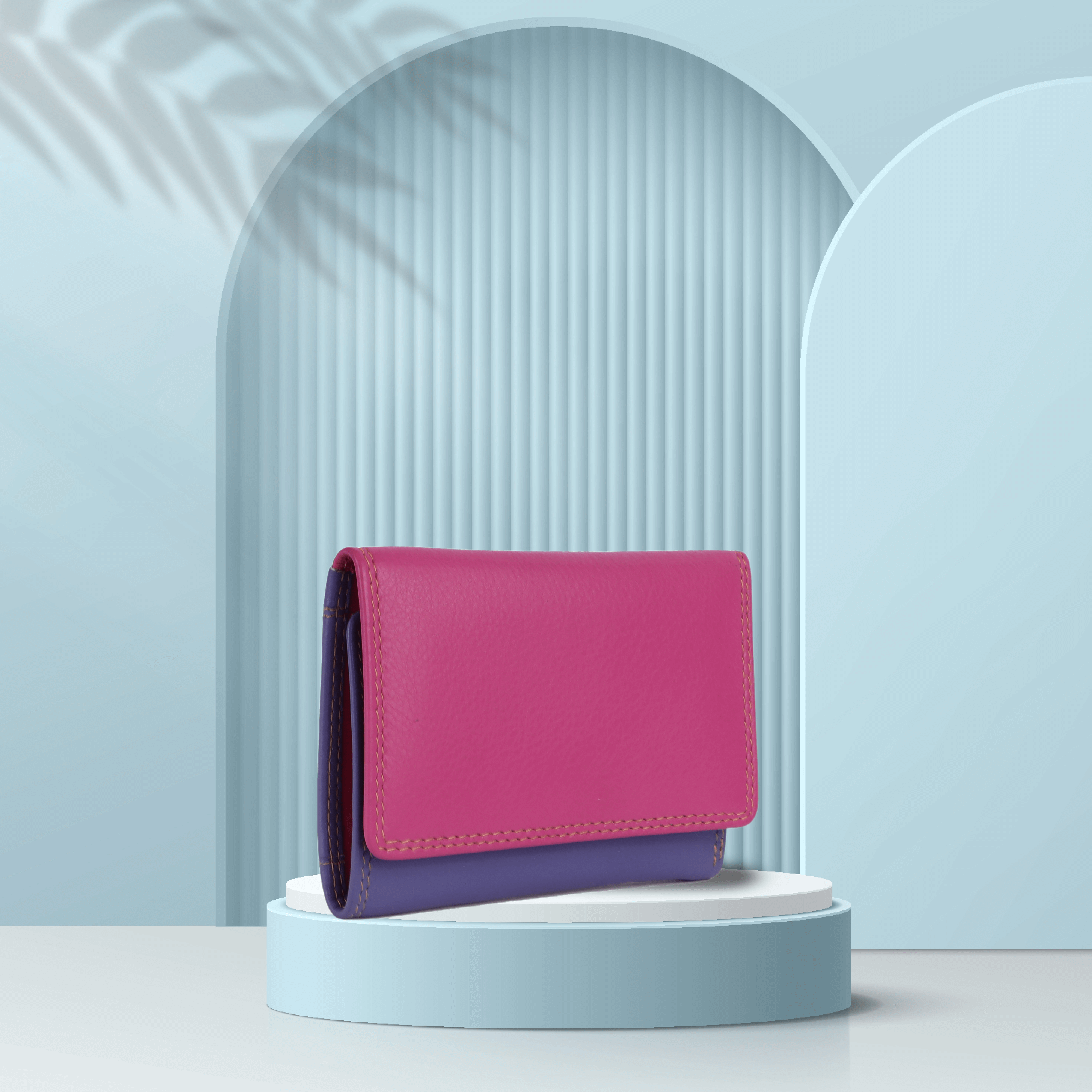 Women's Leather Wallet (Pink)