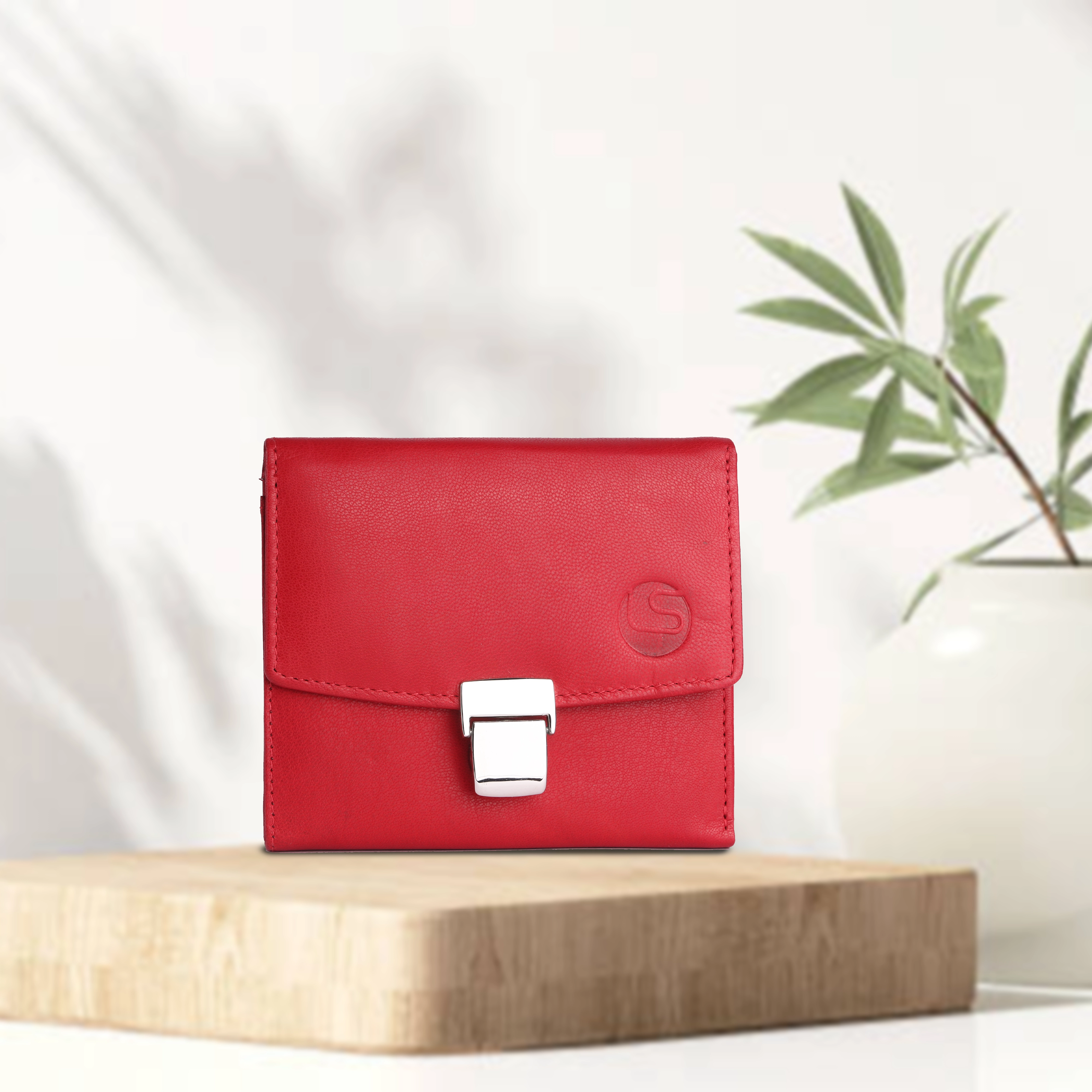 Women's Leather Wallet (Red)